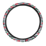 Cherry Striped Pattern Print Car Steering Wheel Cover