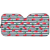 Cherry Striped Pattern Print Car Sun Shade