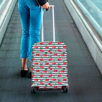 Cherry Striped Pattern Print Luggage Cover