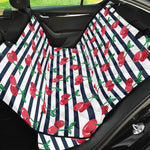 Cherry Striped Pattern Print Pet Car Back Seat Cover