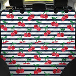Cherry Striped Pattern Print Pet Car Back Seat Cover