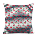 Cherry Striped Pattern Print Pillow Cover