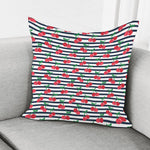 Cherry Striped Pattern Print Pillow Cover