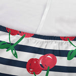 Cherry Striped Pattern Print Sofa Cover