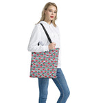 Cherry Striped Pattern Print Tote Bag