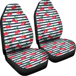 Cherry Striped Pattern Print Universal Fit Car Seat Covers