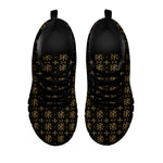 Chi Rho Orthodox Pattern Print Black Sneakers