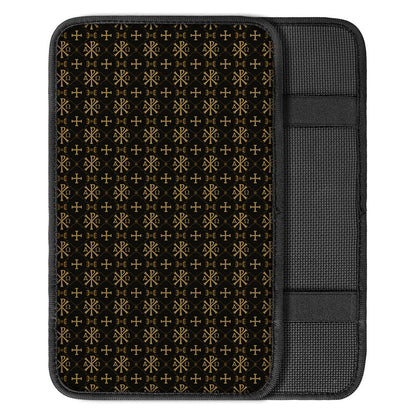 Chi Rho Orthodox Pattern Print Car Center Console Cover