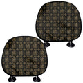 Chi Rho Orthodox Pattern Print Car Headrest Covers