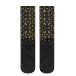 Chi Rho Orthodox Pattern Print Crew Socks