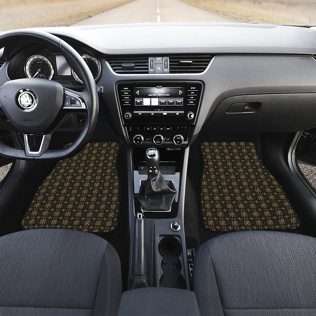 Chi Rho Orthodox Pattern Print Front Car Floor Mats