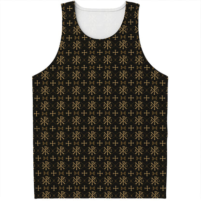 Chi Rho Orthodox Pattern Print Men's Tank Top