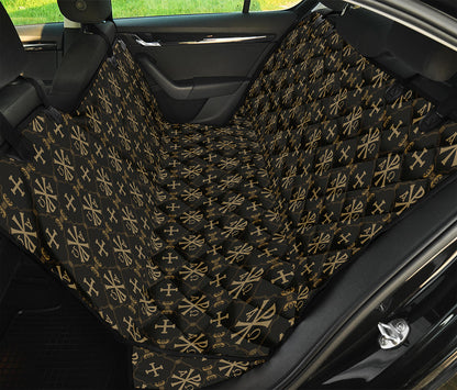 Chi Rho Orthodox Pattern Print Pet Car Back Seat Cover