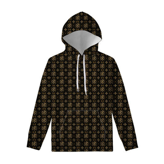 Chi Rho Orthodox Pattern Print Pullover Hoodie