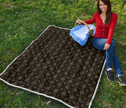 Chi Rho Orthodox Pattern Print Quilt