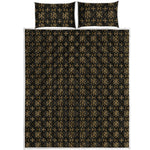 Chi Rho Orthodox Pattern Print Quilt Bed Set