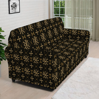 Chi Rho Orthodox Pattern Print Sofa Cover
