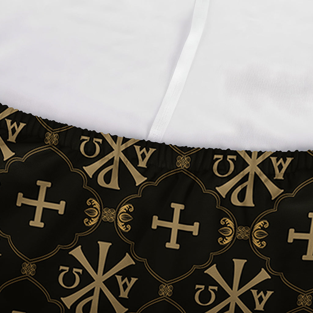 Chi Rho Orthodox Pattern Print Sofa Cover