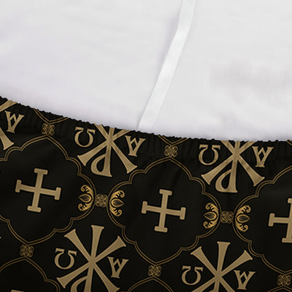 Chi Rho Orthodox Pattern Print Sofa Cover