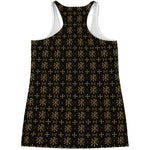 Chi Rho Orthodox Pattern Print Women's Racerback Tank Top