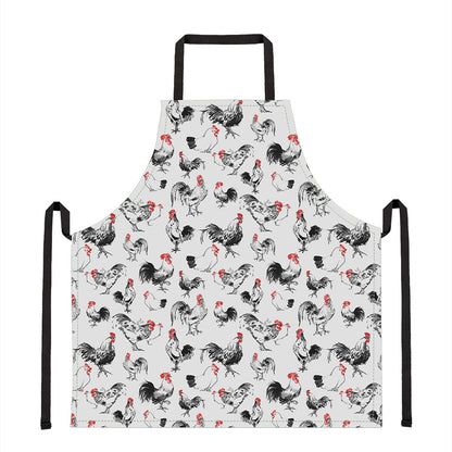 Chicken Ink Painting Pattern Print Apron