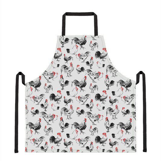 Chicken Ink Painting Pattern Print Apron