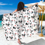 Chicken Ink Painting Pattern Print Beach Sarong Wrap