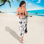 Chicken Ink Painting Pattern Print Beach Sarong Wrap