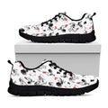 Chicken Ink Painting Pattern Print Black Running Shoes