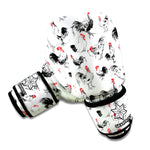 Chicken Ink Painting Pattern Print Boxing Gloves