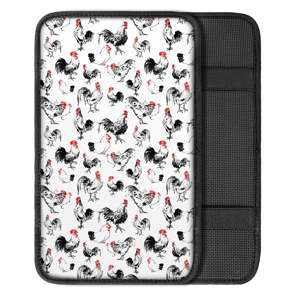 Chicken Ink Painting Pattern Print Car Center Console Cover