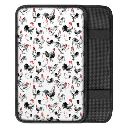 Chicken Ink Painting Pattern Print Car Center Console Cover