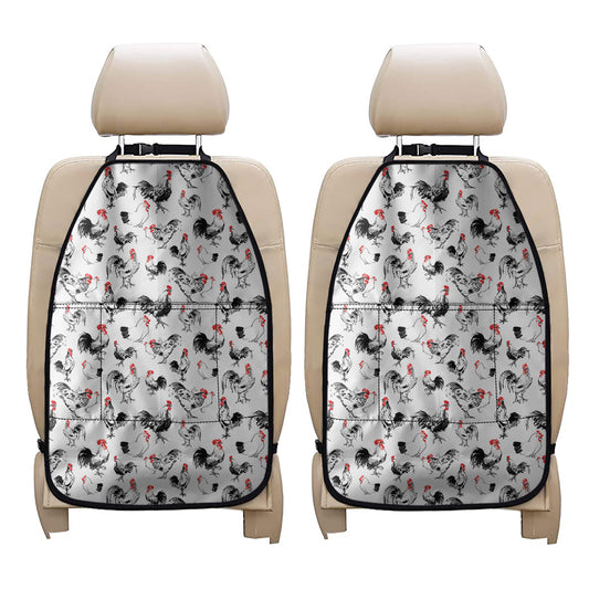 Chicken Ink Painting Pattern Print Car Seat Organizers