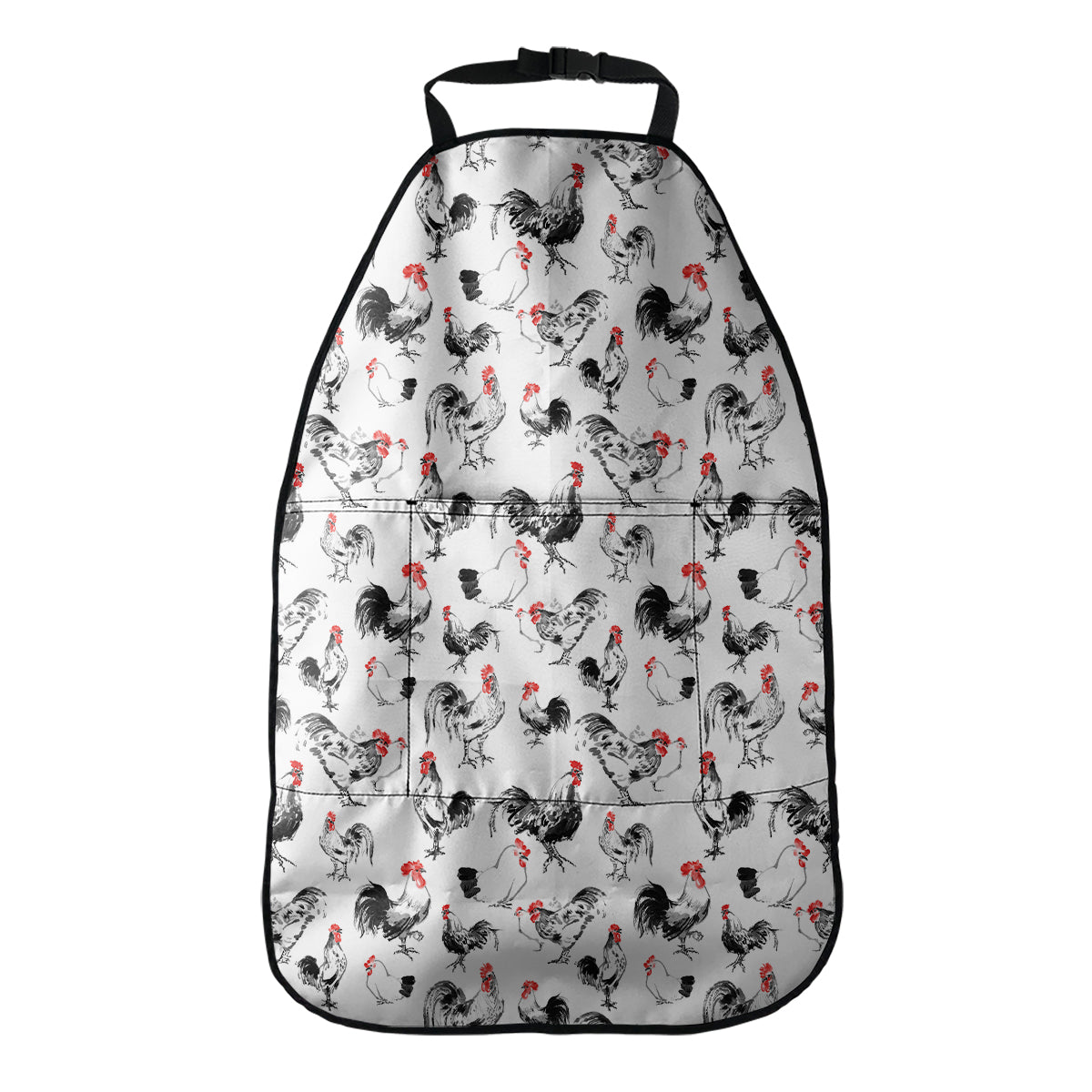 Chicken Ink Painting Pattern Print Car Seat Organizers
