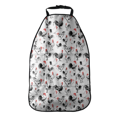 Chicken Ink Painting Pattern Print Car Seat Organizers