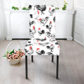 Chicken Ink Painting Pattern Print Dining Chair Slipcover