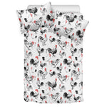 Chicken Ink Painting Pattern Print Duvet Cover Bedding Set
