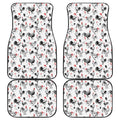 Chicken Ink Painting Pattern Print Front and Back Car Floor Mats