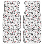 Chicken Ink Painting Pattern Print Front and Back Car Floor Mats