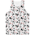 Chicken Ink Painting Pattern Print Men's Tank Top