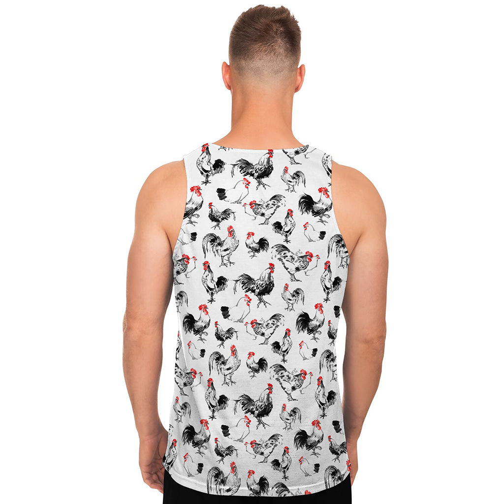 Chicken Ink Painting Pattern Print Men's Tank Top