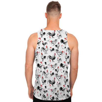 Chicken Ink Painting Pattern Print Men's Tank Top