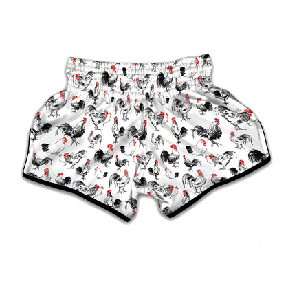 Chicken Ink Painting Pattern Print Muay Thai Boxing Shorts