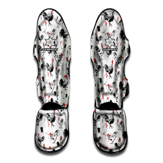 Chicken Ink Painting Pattern Print Muay Thai Shin Guard