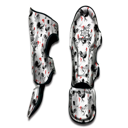 Chicken Ink Painting Pattern Print Muay Thai Shin Guard