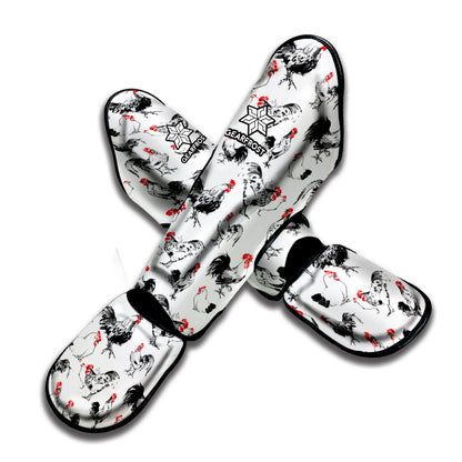 Chicken Ink Painting Pattern Print Muay Thai Shin Guard