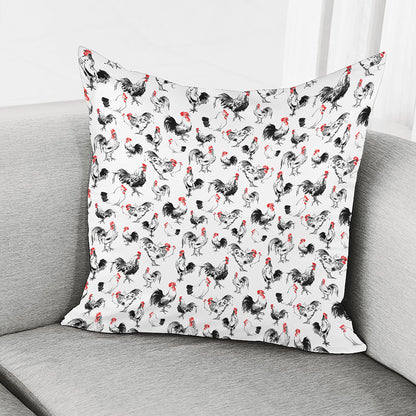 Chicken Ink Painting Pattern Print Pillow Cover