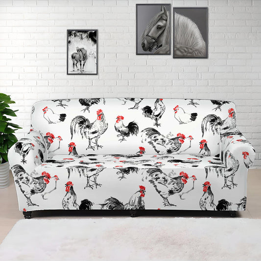 Chicken Ink Painting Pattern Print Sofa Cover