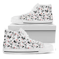 Chicken Ink Painting Pattern Print White High Top Sneakers