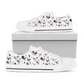 Chicken Ink Painting Pattern Print White Low Top Sneakers